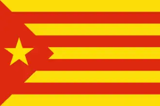 Estelada van de Catalaanse communistische partij PCI