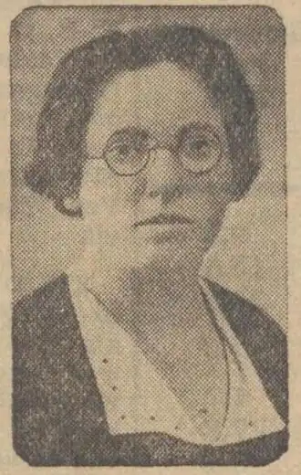 Esther Teeboom-van West (foto uit Algemeen Handelsblad en De Tribune juni 1935)