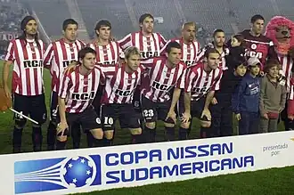 Marcos Angeleri (bovenste rij links) in 2008 als speler van Estudiantes