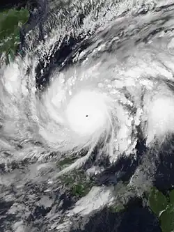 Foto of weerkaart van orkaan