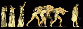 Eteokles en Polyneikes worden weggedragen