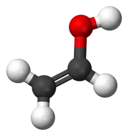 Molecuulmodel van vinylalcohol