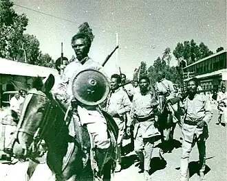 Ethiopische soldaten in 1935