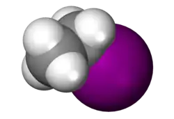 Molecuulmodel van joodethaan