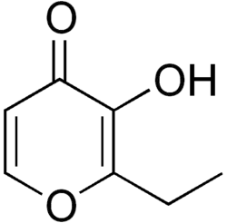 Structuurformule van ethylmaltol