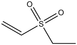 Structuurformule van ethylvinylsulfon
