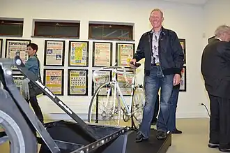 Een tentoonstelling in het museum in 2012, met wielrenner Etienne De Wilde