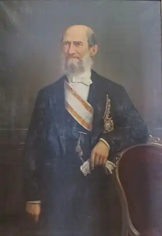 Portret Eugène de Kerckhove uit 1880 door de Belgische portretschilder J. Tossyn (Stedelijke Musea Mechelen)