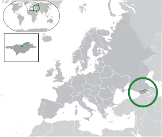 Kaart van Zuid-Ossetië