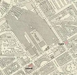 De beide ingangen in 1914