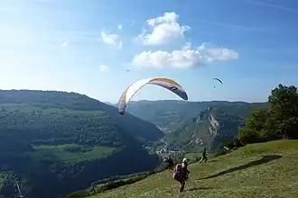 Parapenting boven Évosges