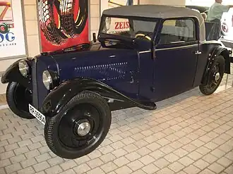 DKW F2 Reichsklasse, tweezitter cabriolet-sedan