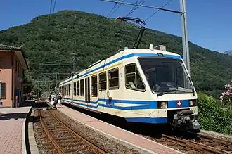 FART ABe 4/6 - 55 op 24 juli 2008 in Intragna