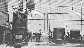 Stoommachine en kookketels