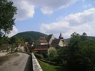 Gezicht op Espagnac-Sainte-Eulalie