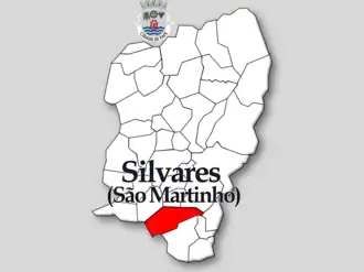Kaart van São Martinho de Silvares