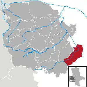 Kaart van Falkenstein/Harz