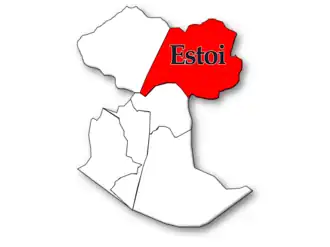 Kaart van Estoi
