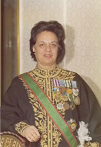 Farrokhroo Parsa in 1977.