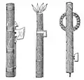 Tekening in Otto's encyclopedie van de fasces, symbool van macht