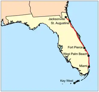 Spoorwegnetwerk van de Florida East Coast Railway