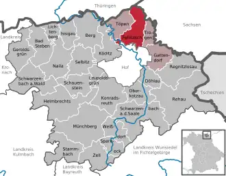 Kaart van Feilitzsch