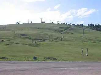 Het hoogste punt van de B317 bij de Feldberg