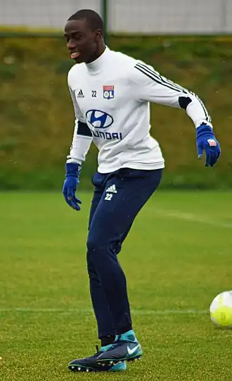 Mendy in 2017 als speler van Olympique Lyon