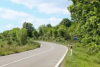 De SS71 vlak voor Ficulle