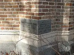 Eerste steen van een kerkgebouw in de VS