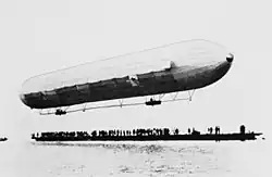 De LZ 1 op zijn eerste vlucht