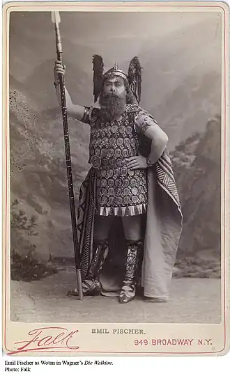 Emil Fischer als Wodan in Das Rheingold