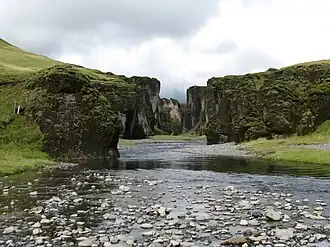 De Fjaðrárgljúfurkloof.