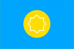 Partijvlag van de Azatpartij in Kazachstan