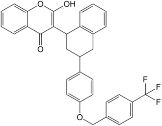Structuurformule van flocumafen