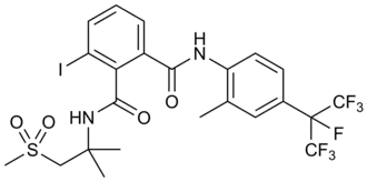 Structuurformule van flubendiamide