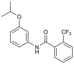Structuurformule van flutolanil