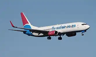 Een Boeing 737-800 van FlySafair