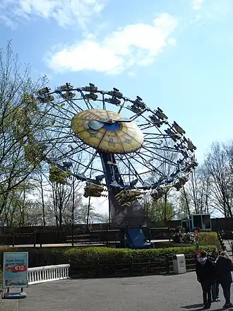 De attractie als Fly Away in Bobbejaanland.