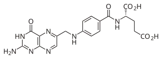Structuurformule van foliumzuur