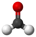 Molecuulmodel van formaldehyde