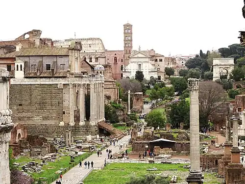 Het Forum Romanum gezien vanuit het Tabularium