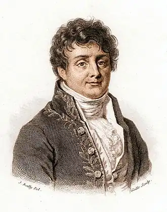 Joseph Fourier(19e eeuw), gravure door Julien-Léopold Boilly en A.F.B. Geille