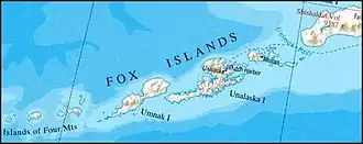 Kaart van Fox Islands