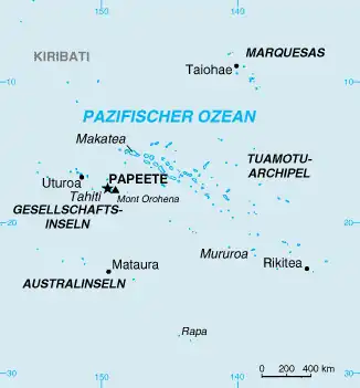 Kaart van Genootschapseilanden