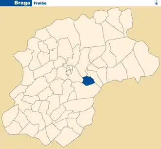 Kaart van Fraião