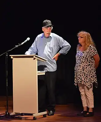 Franc en Anja Knipscheer, drijvende krachten achter de uitgeverij, tijdens het veertigjarig bestaan (2017)