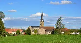 Het dorp,  gezien vanuit het westen