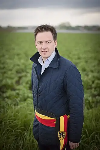 Francesco Vanderjeugd, na zijn benoeming als burgemeester van de gemeente Staden.