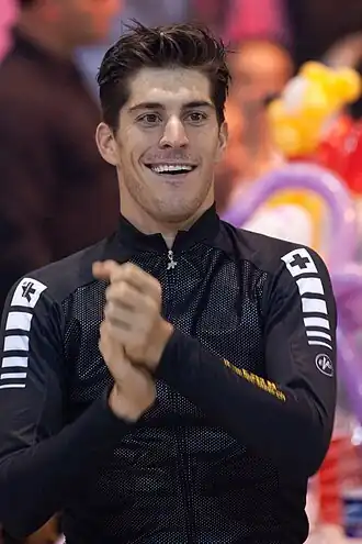 Franco Marvulli tijdens de Zesdaagse van Grenoble